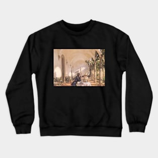 Breakfast in the Loggia by John Singer Sargent Crewneck Sweatshirt